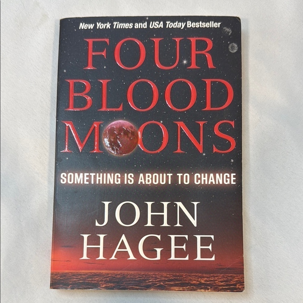 Four Blood Moons book by John Hagee, Religious Prophecy, Biblical Studies, used